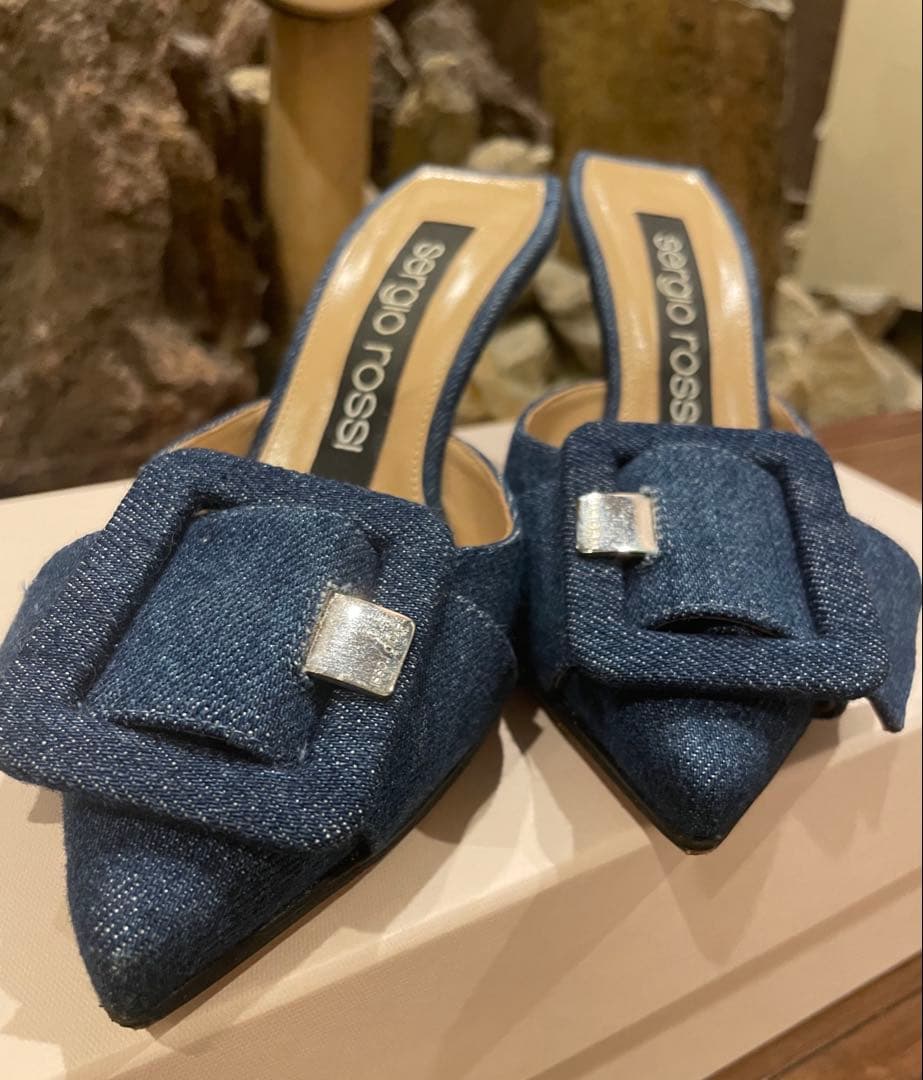 セルジオロッシ　デニムミュール　サイズ35