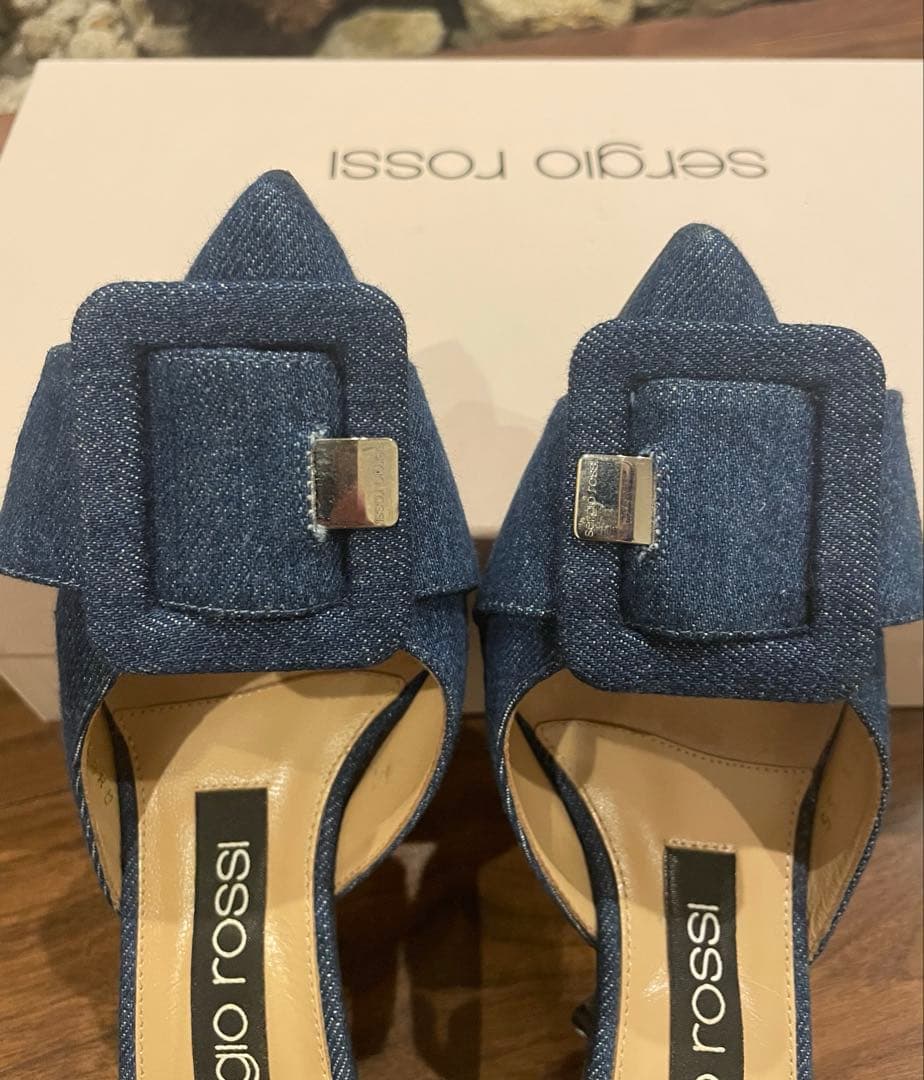 セルジオロッシ　デニムミュール　サイズ35