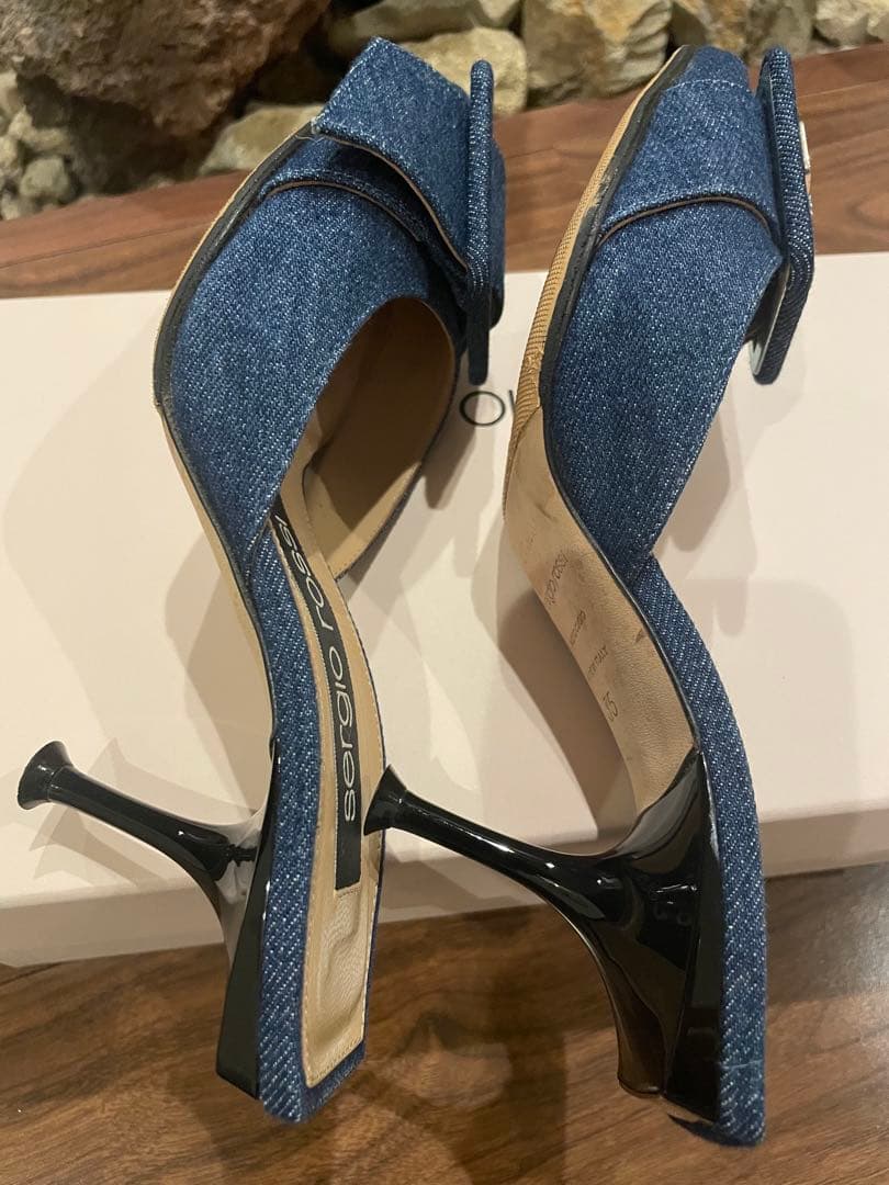 セルジオロッシ　デニムミュール　サイズ35