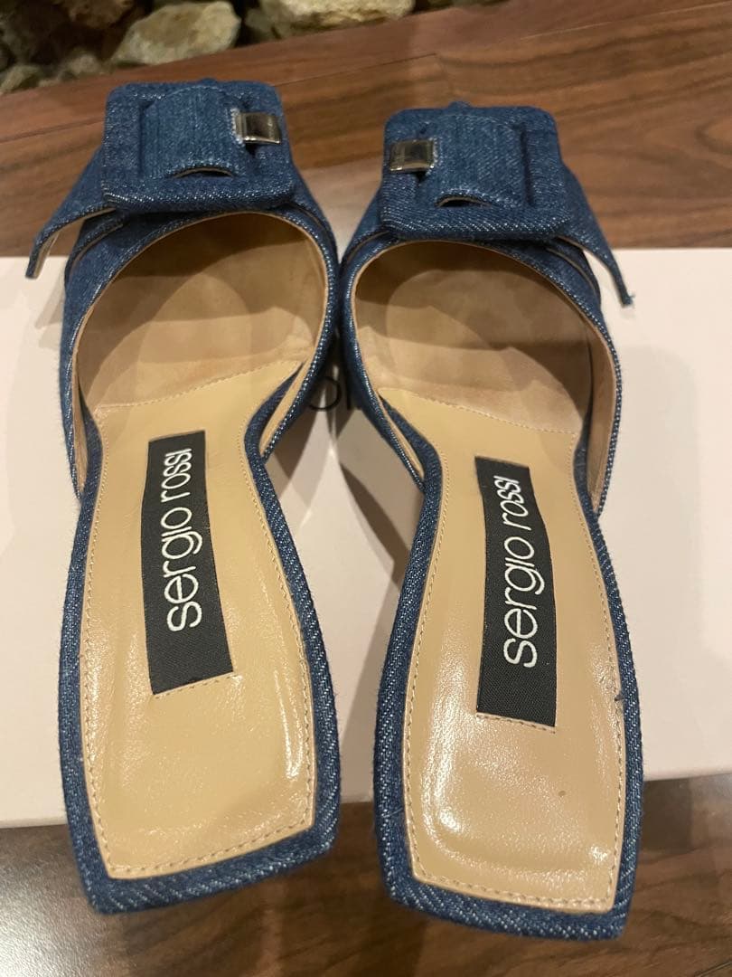 セルジオロッシ　デニムミュール　サイズ35