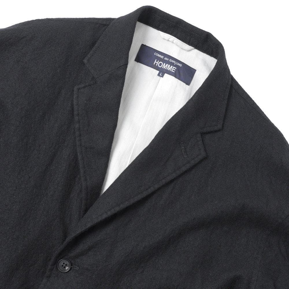コムデギャルソンオム　25AW　ウールサージ 製品縮絨 ジャケット　黒　L　新品