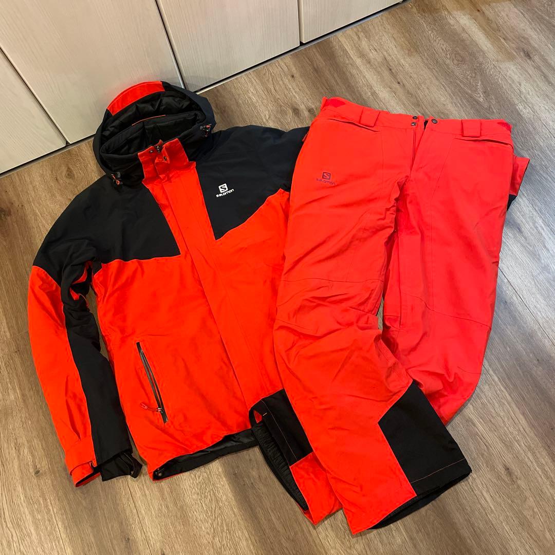 SALOMONサロモン　防水　スノボウェア　スキーウェア　セットアップ　M
