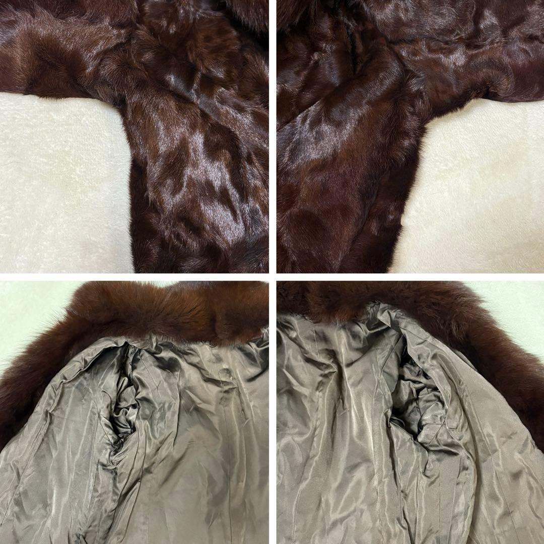 スワカラ×フォックス ロングコート ブラウン 高級毛皮 ヴィンテージ 15号