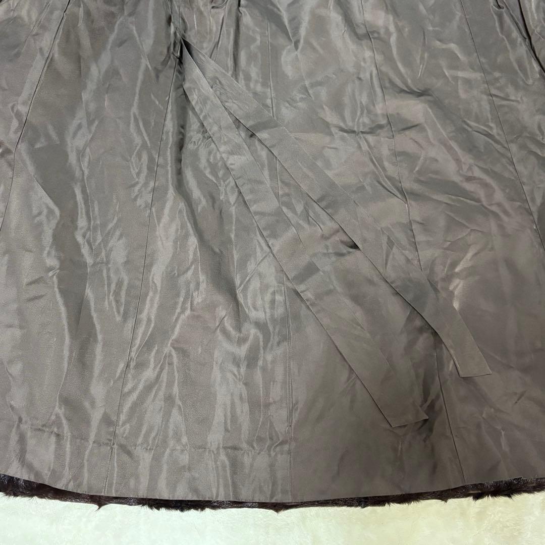 スワカラ×フォックス ロングコート ブラウン 高級毛皮 ヴィンテージ 15号