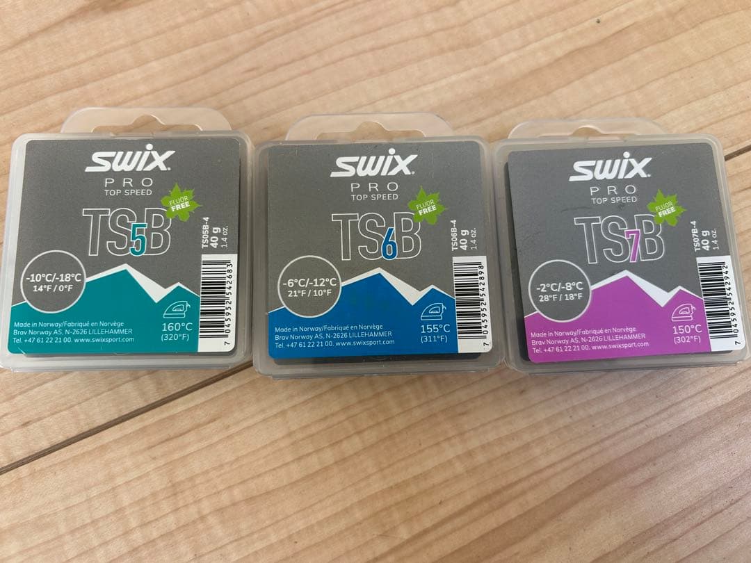 SWIX スキー、スノーボードワックス 3種セット