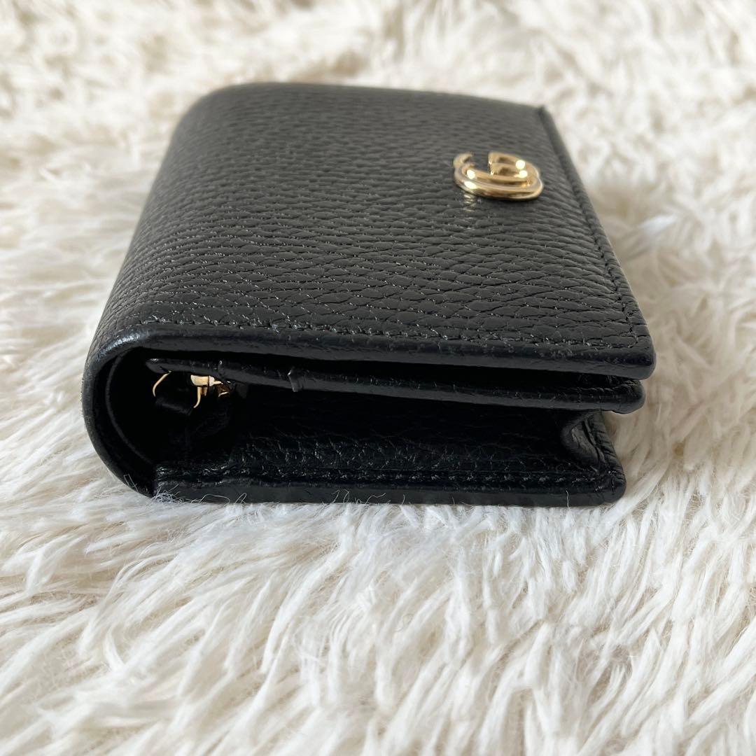 ⭐️極美品⭐️　GUCCI　GGマーモント　カードケース　ミニ財布　ブラック
