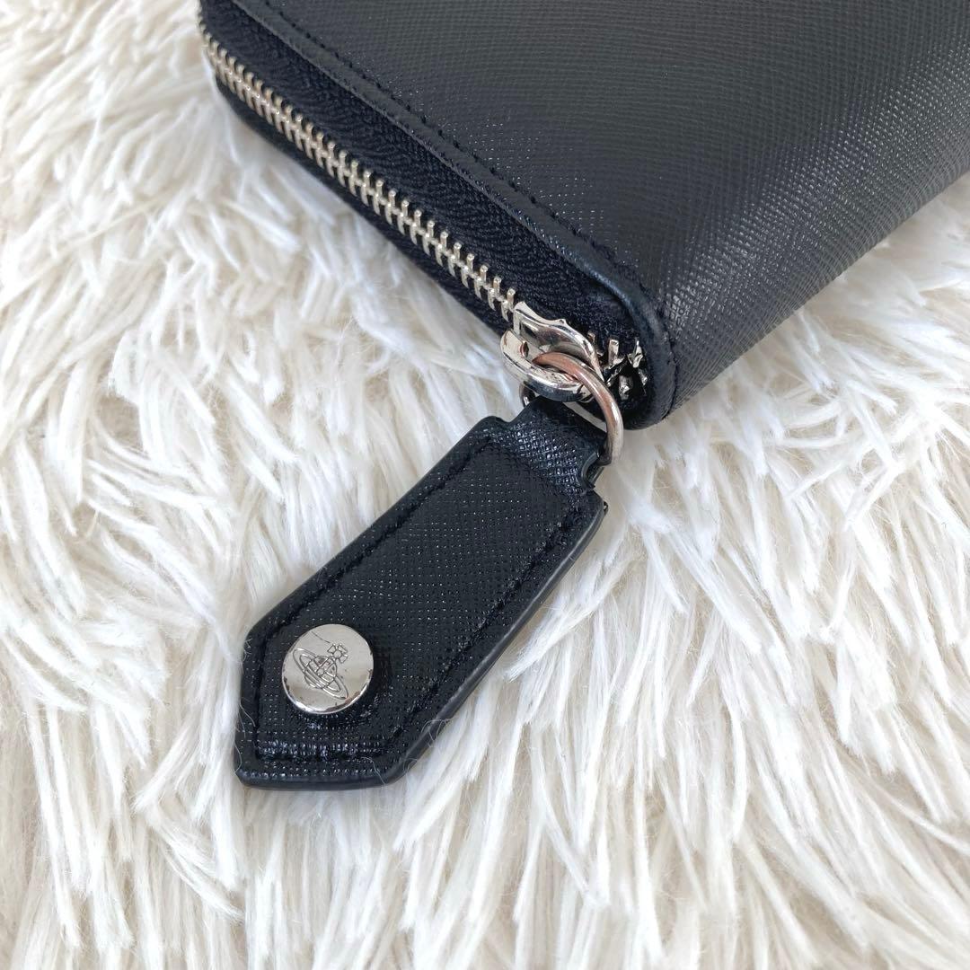 ヴィヴィアンウエストウッド　ディアマンテ　長財布 レザー　ブラック