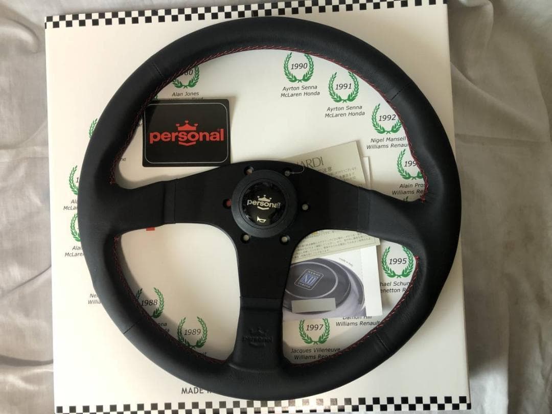 ★ナルディ　パーソナル　ステアリング　ブリッツレザー350mm　P076