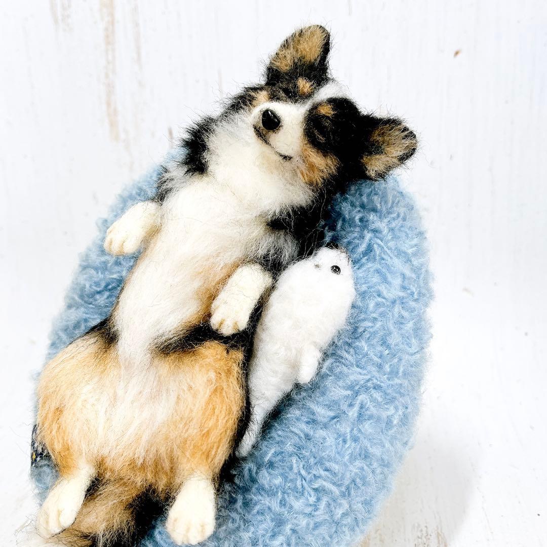 ペンちゃん☆プロフ読んでね(*´ω｀*) 羊毛フェルト 犬 コーギーちゃん