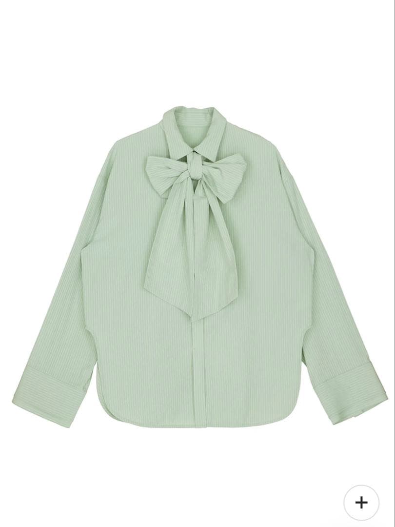 【ameri】UND UNEVENNESS TIE BLOUSE