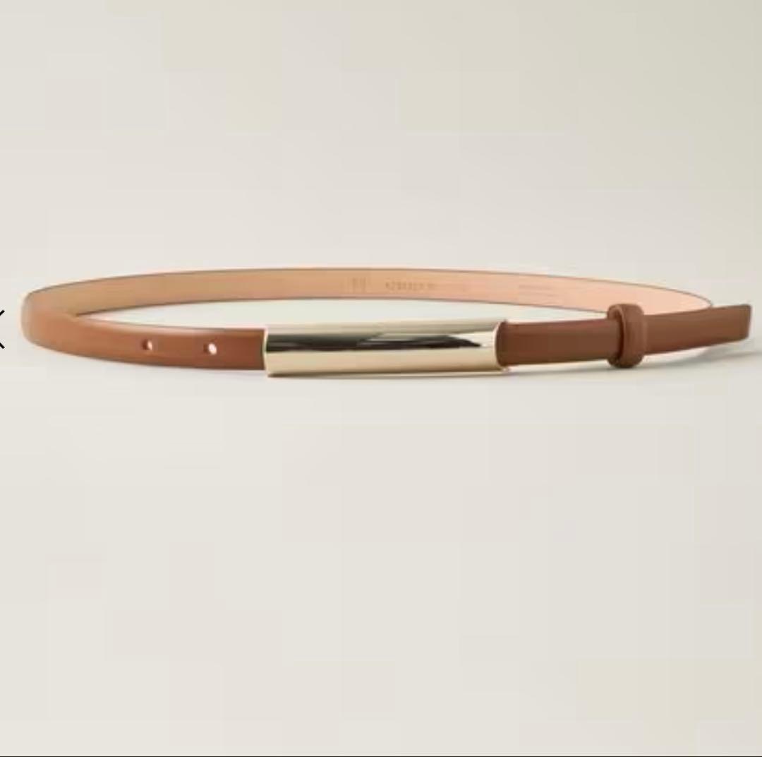 conte コンテ　えみり　バックルナローベルト　ブラウン