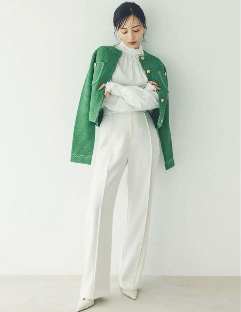 ダブルサテンストレートパンツ　anuans