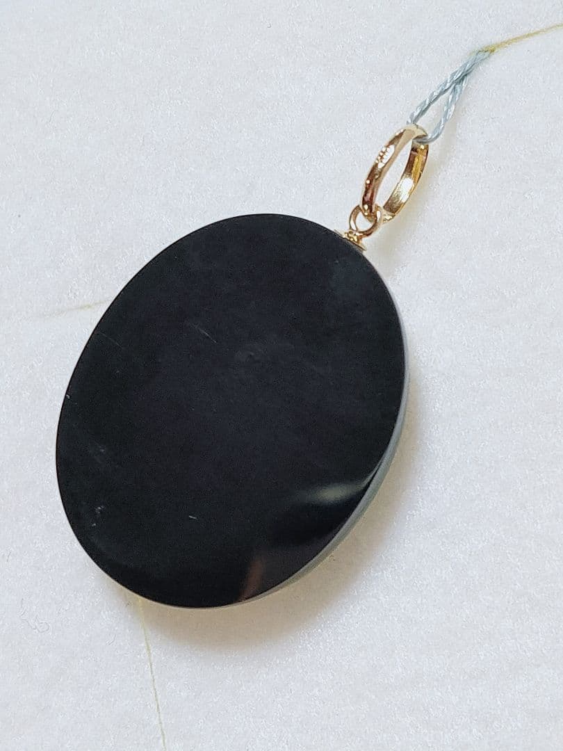 未使用品 k18 カメオ ペンダント 天使