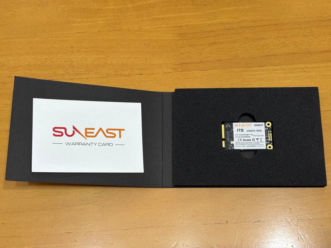 大容量 mSATA SSD 1TB SUNEAST SE800 低頻度利用