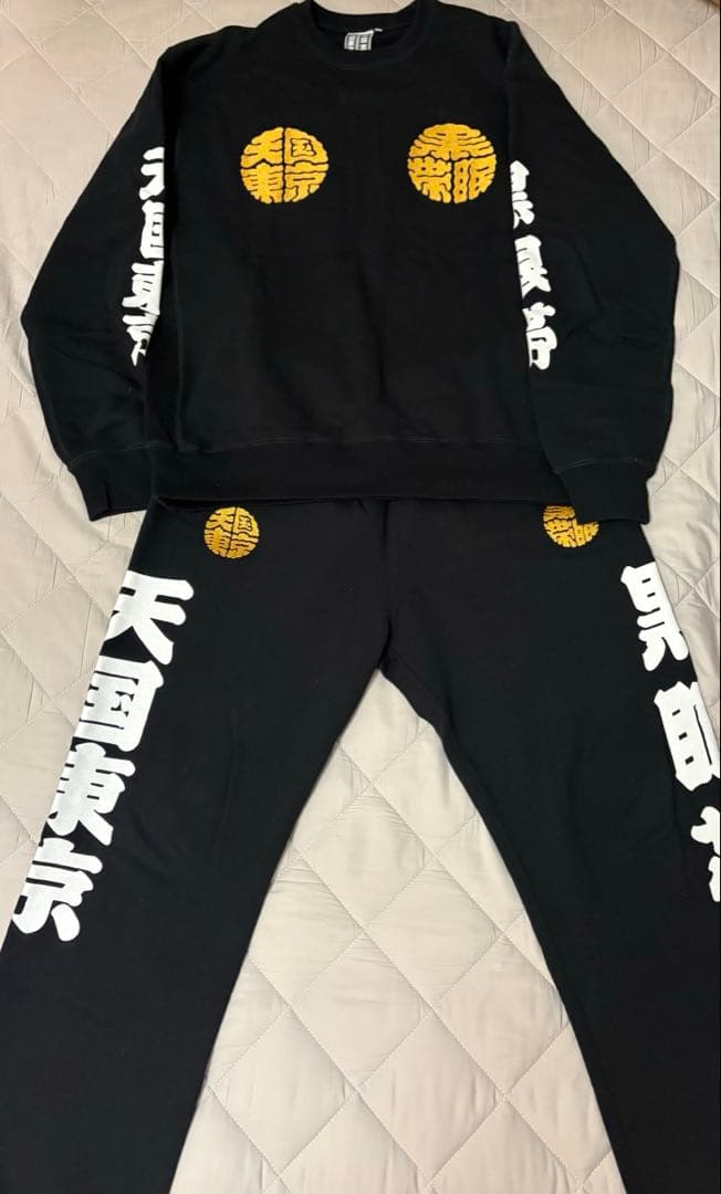 即完　BlackEyePatch×WACKO MARIAスウェット上下L 金刺繍
