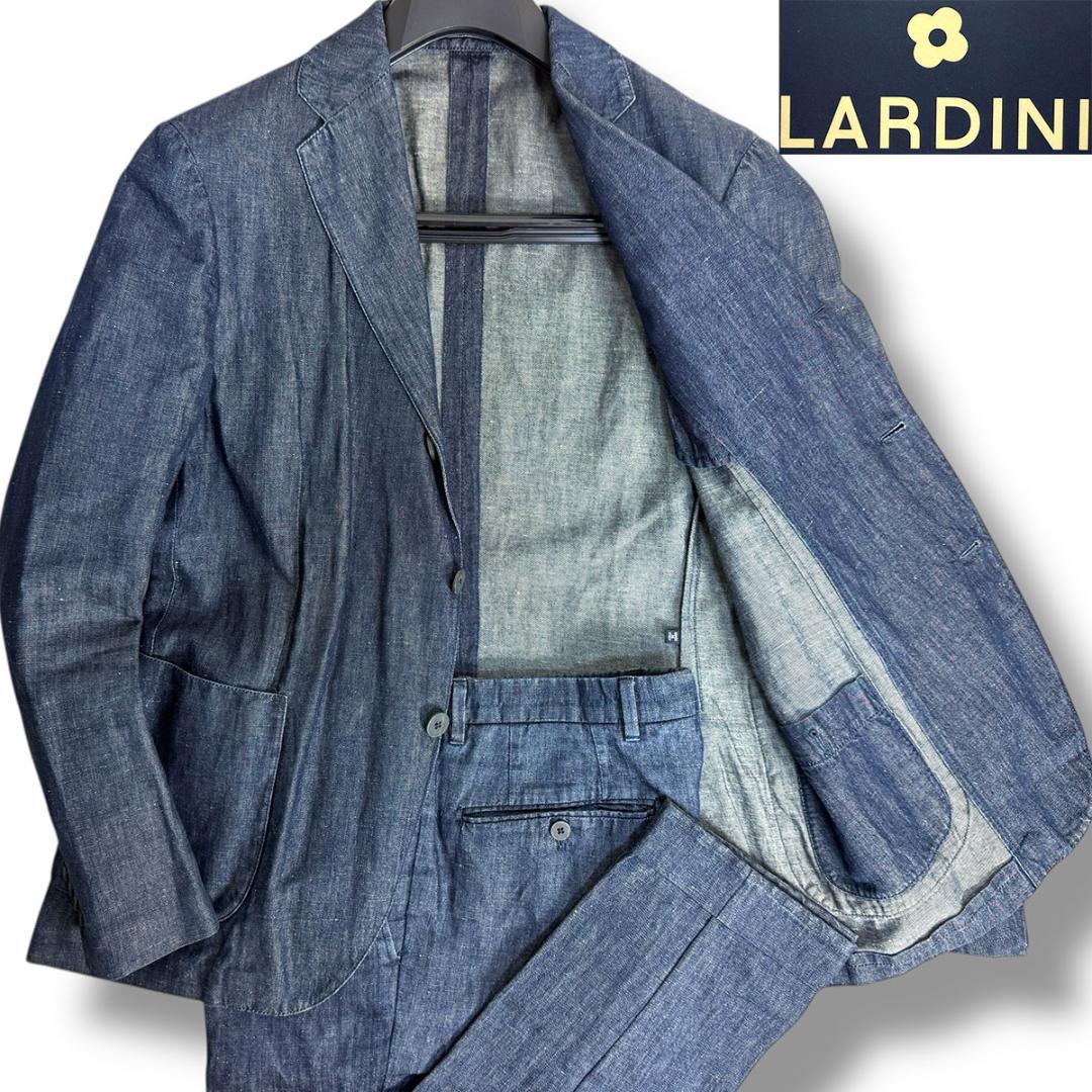 J7232 良品 ラルディーニ コットンリネンデニムセットアップ インディゴ50