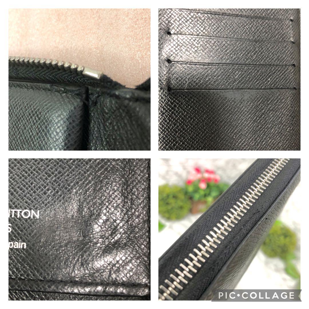 美品✨ルイヴィトン　タイガ　ヴェルティカル　ジッピーウォレット　長財布　ブラック