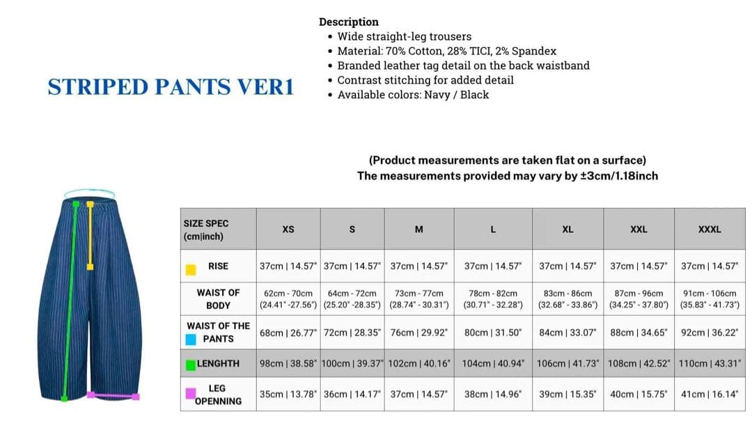 Mサイズ PUSH PUSH ストライプ ワイドパンツ 黒