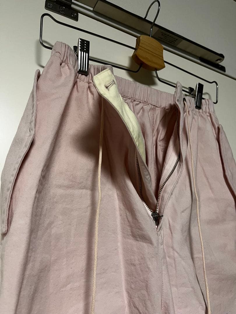 【新品未使用】SHISHIKUI パラシュートパンツ　ピンク　バッグ付き