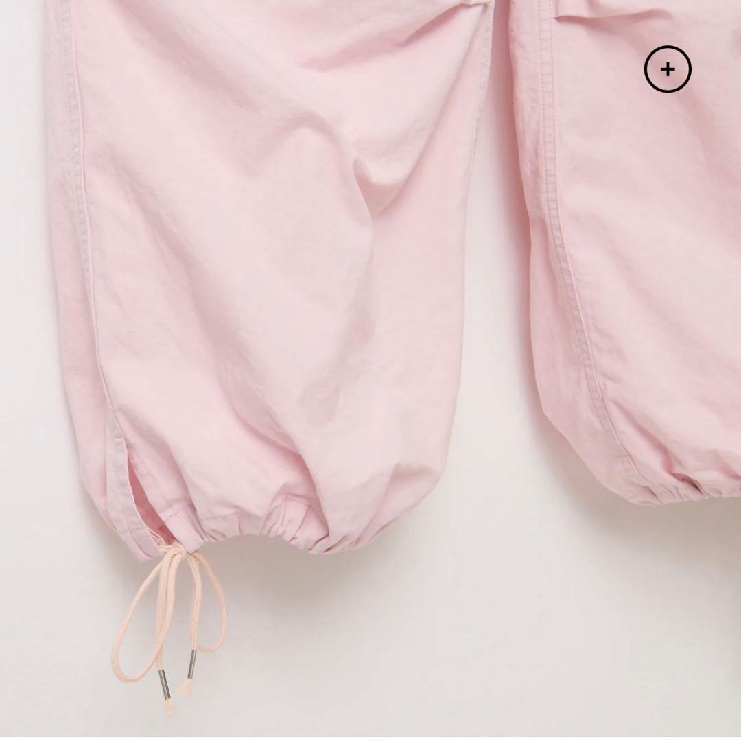 【新品未使用】SHISHIKUI パラシュートパンツ　ピンク　バッグ付き