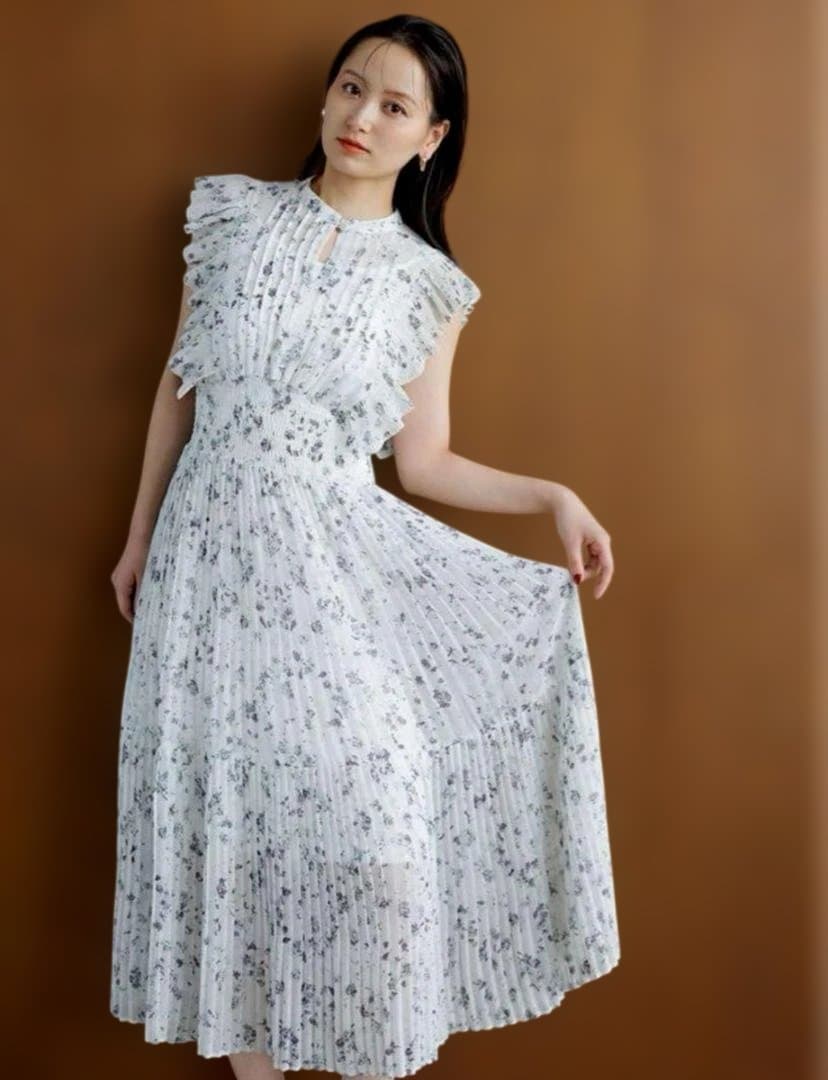 未使用品　スナイデル　フリルワンピースブルー サイズ2(M,L相当)