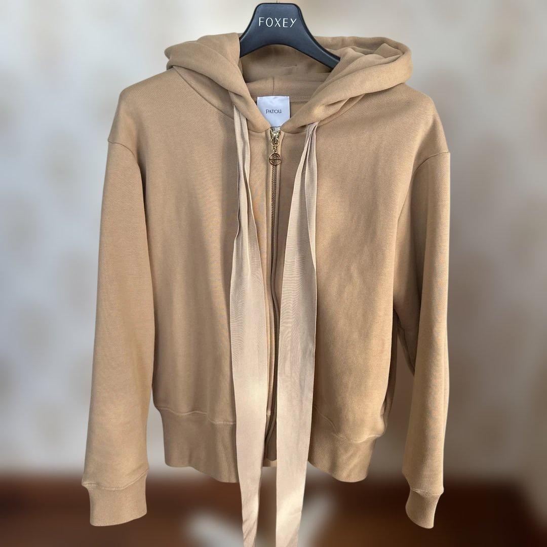 PATOU フード付きベージュパーカー XS