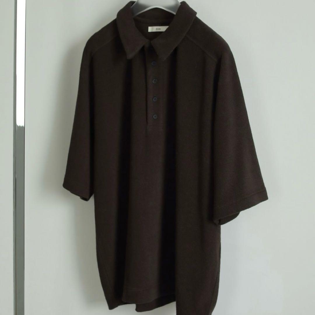 anuke アンヌーク Pile Polo Tops ブラウン パイル