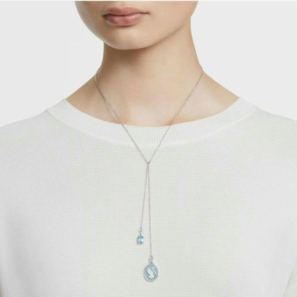 北斎の鷹クン　スワロフスキー 白鳥 ネックレス