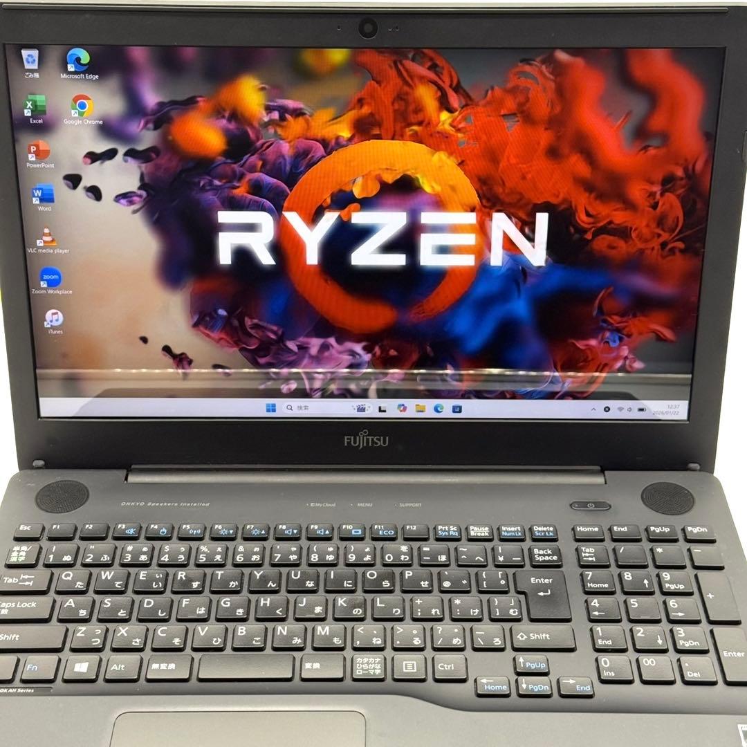 富士通 ノートPC Ryzen3 20GB 新品SSD512 DVD 超高速起動