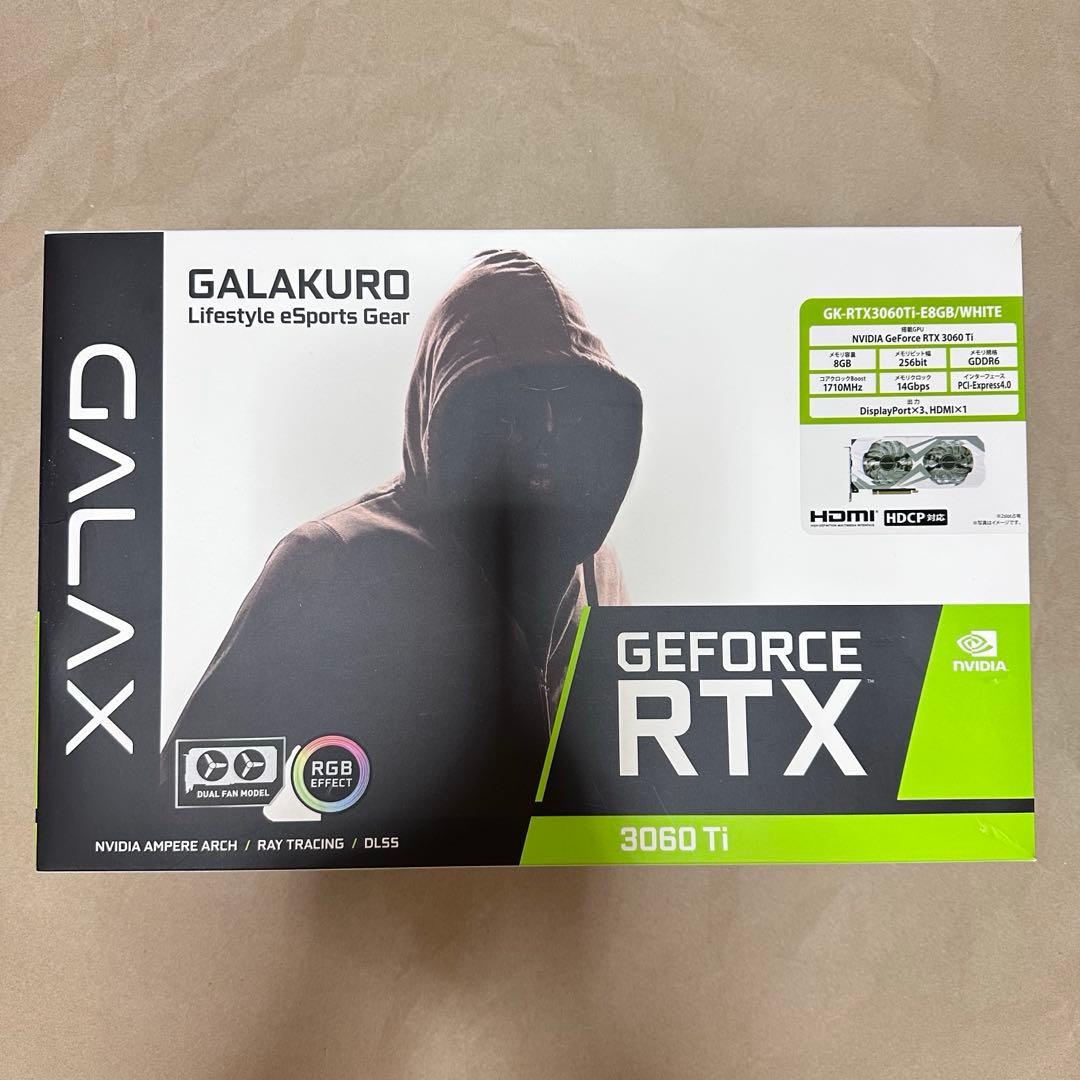 玄人志向 NVIDIA Geforce RTX3060Ti white ホワイト
