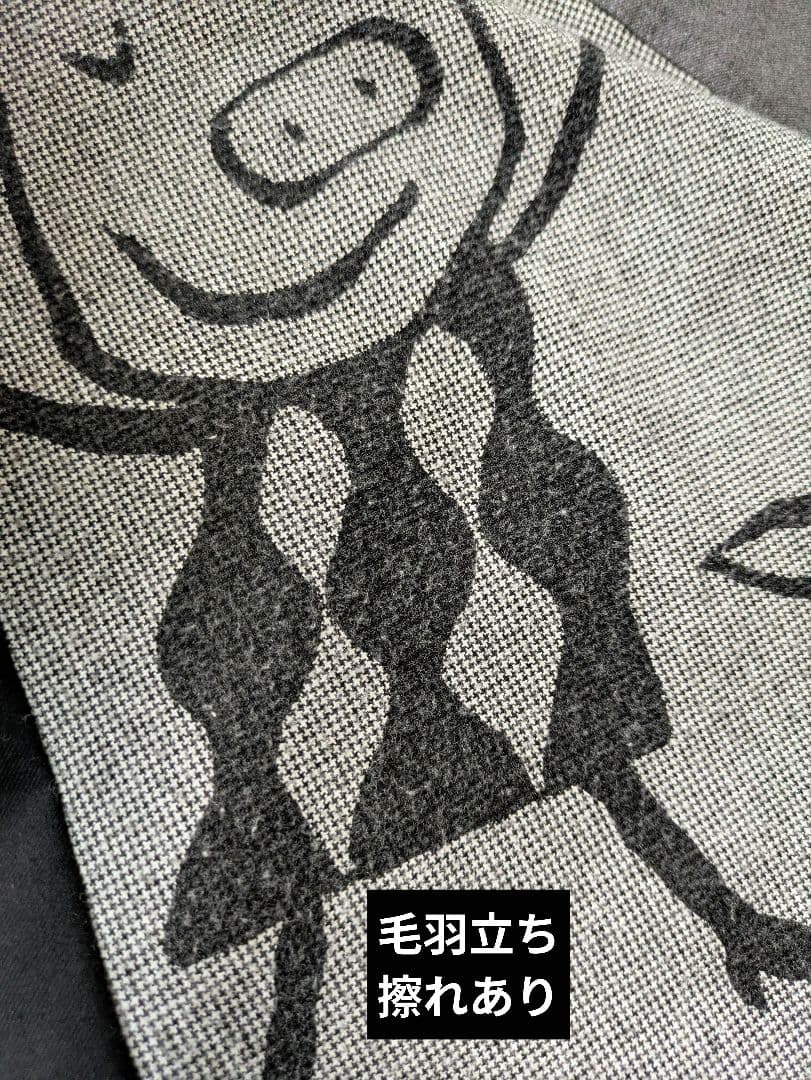 アルベロベロ♥️ぶたさんアートプリント五分袖チュニック グレー・ブラック