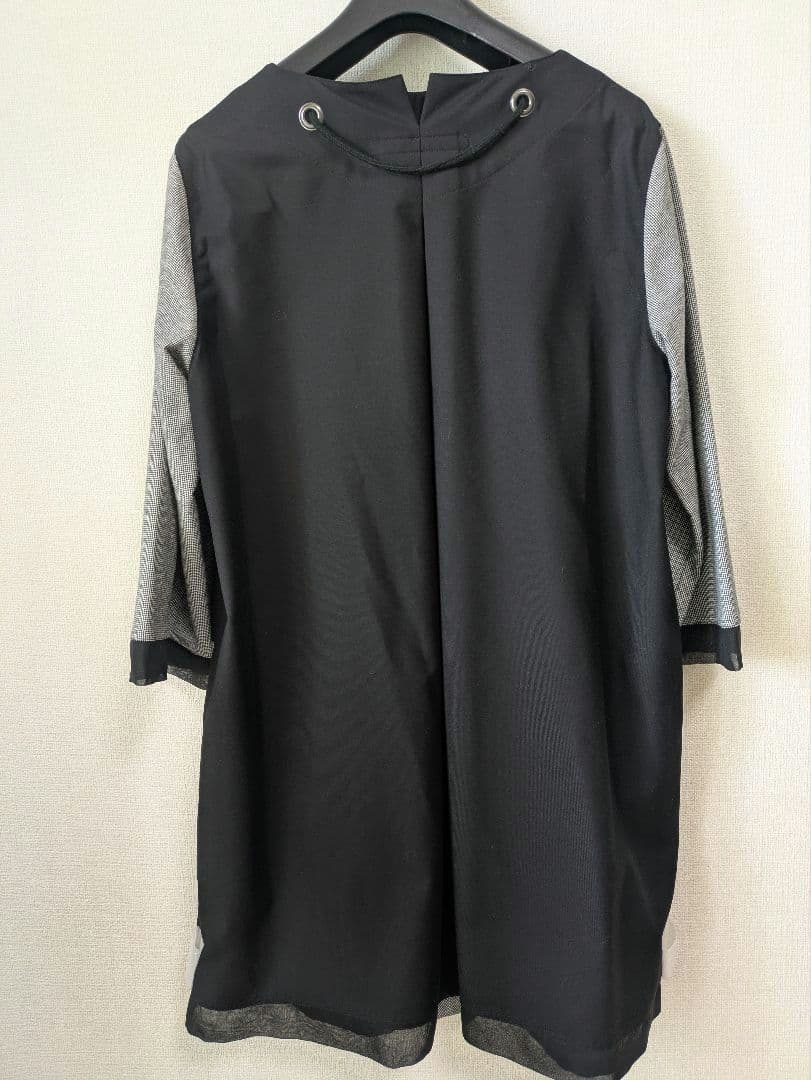 アルベロベロ♥️ぶたさんアートプリント五分袖チュニック グレー・ブラック