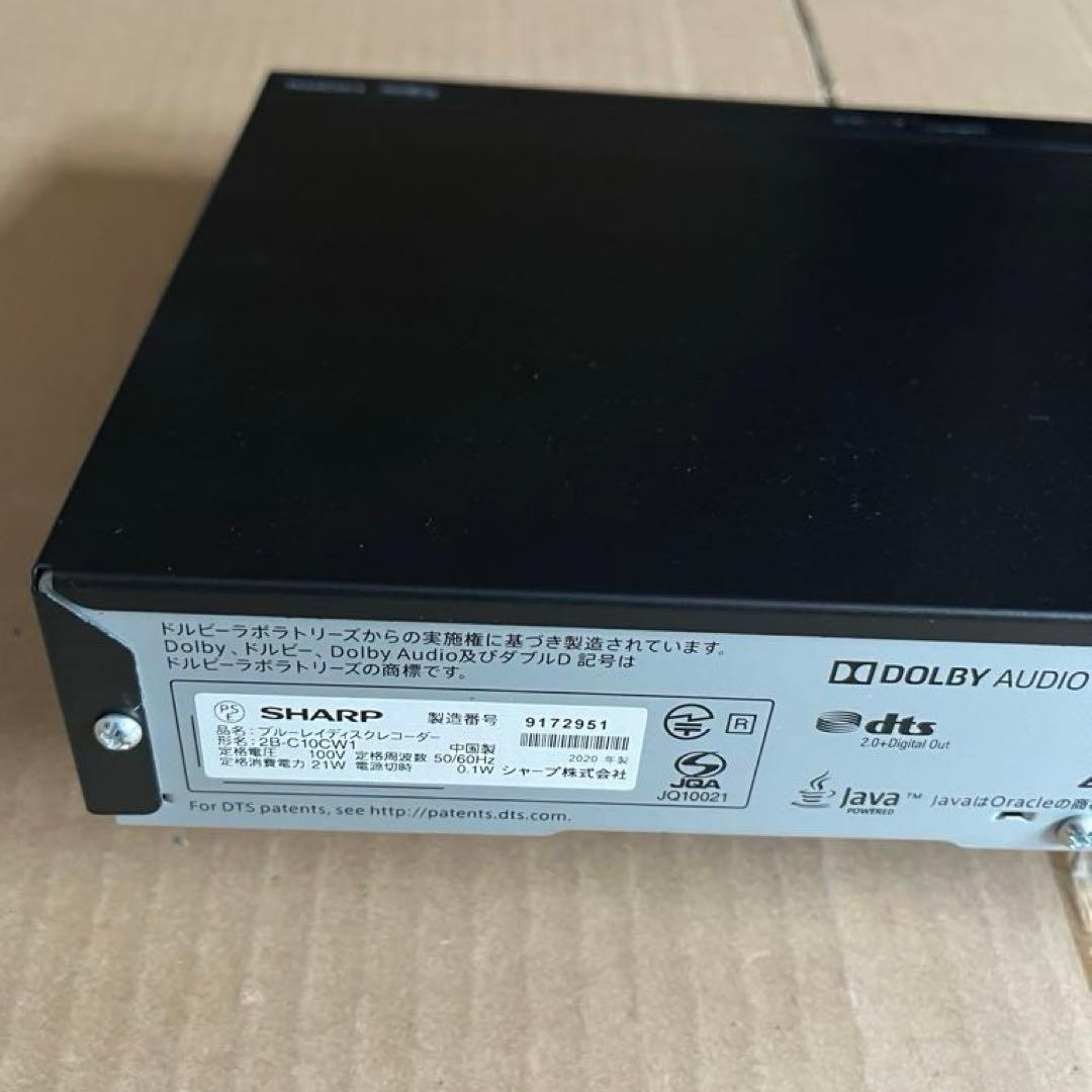 SHARP AQUOS 2B-C10CW1 HDD＆ブルーレイレコーダー