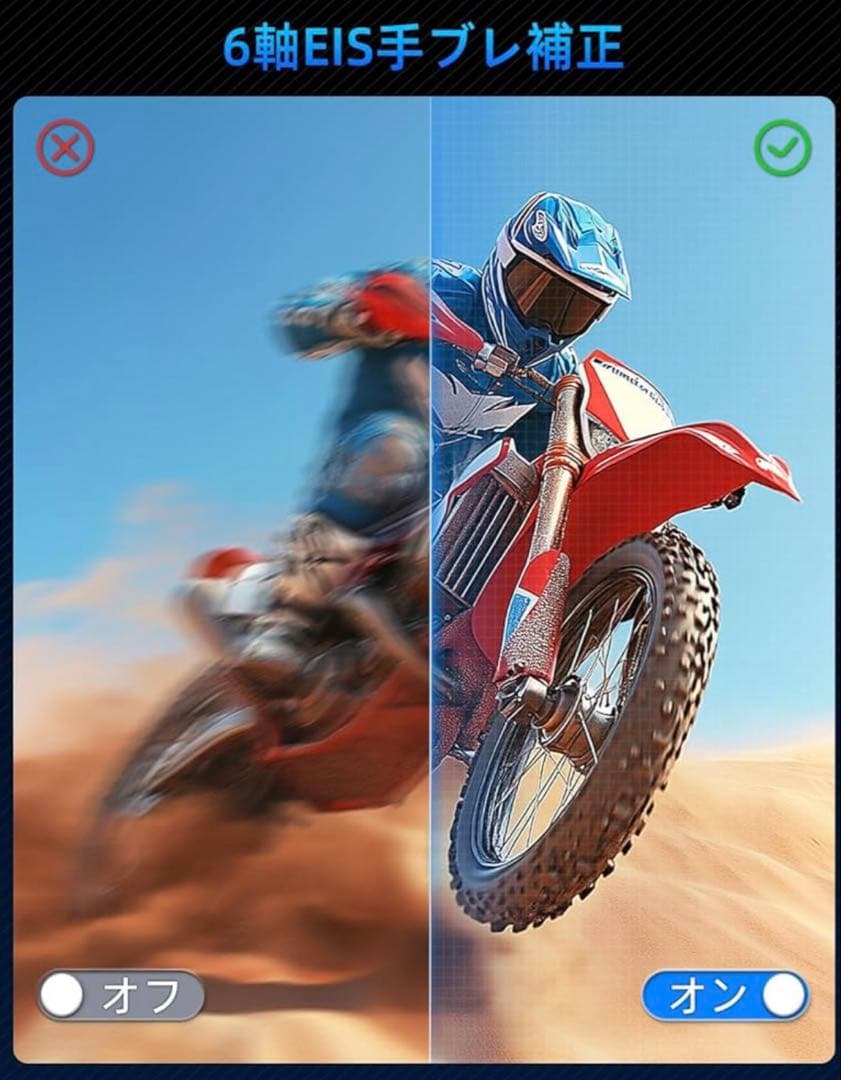 アクションカメラ 5K 32MP 超小型 vlogカメラ 日本語説明書付き