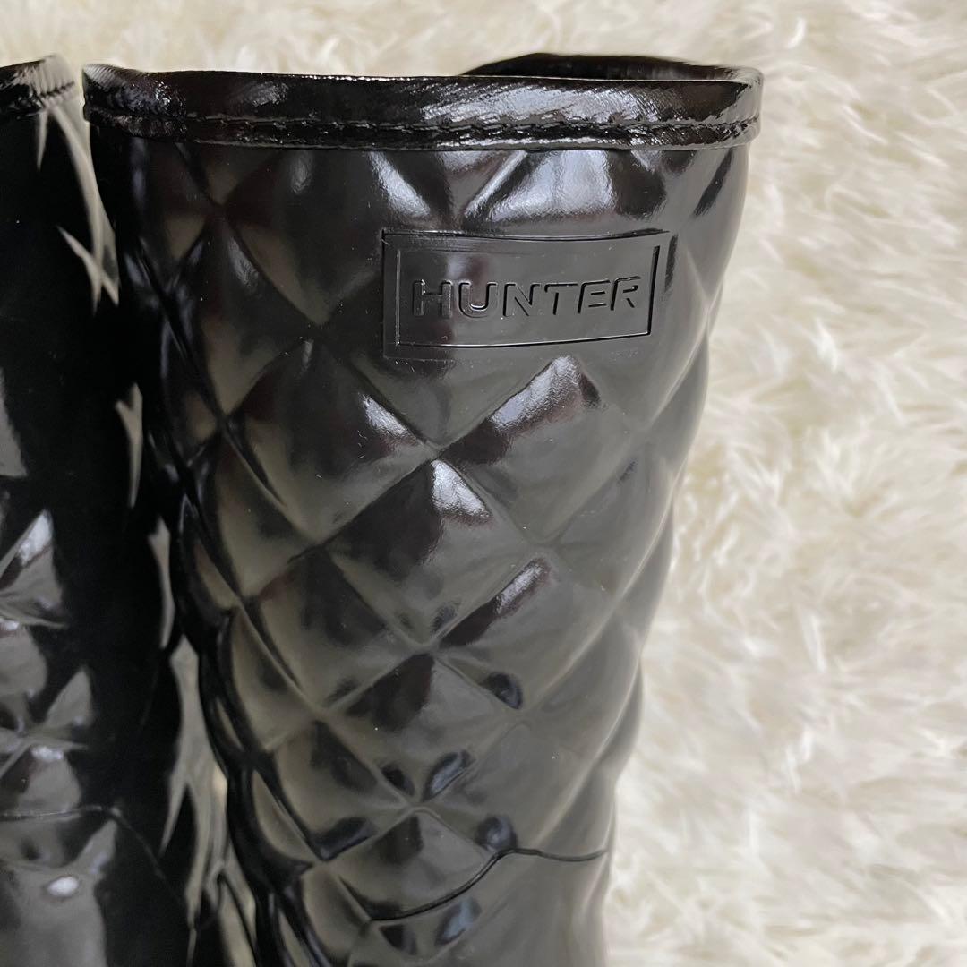 【新品、未使用】HUNTERハンター　レインブーツ　長靴　ブラック24.5cm