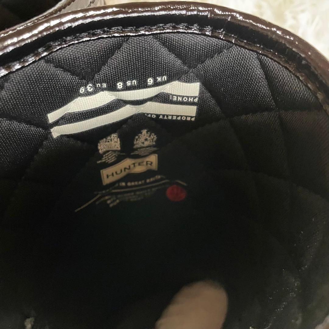 【新品、未使用】HUNTERハンター　レインブーツ　長靴　ブラック24.5cm