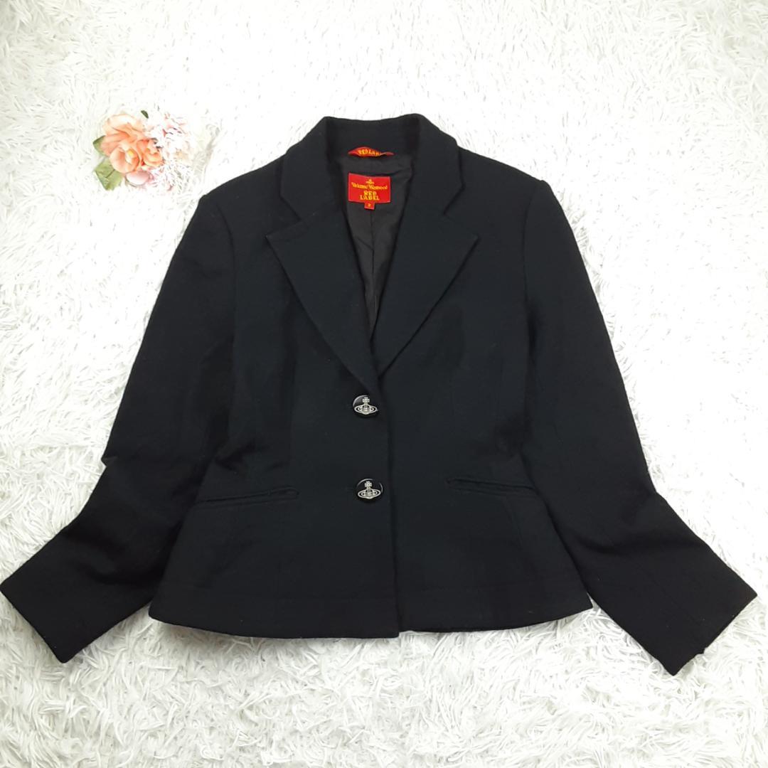 美品◎ヴィヴィアンウエストウッド カシミヤ混 ジャケット 黒 2サイズ