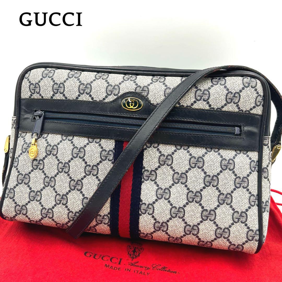 GUCCI　グッチ　シェリーライン　GGスプリーム　PVC 　ショルダーバッグ
