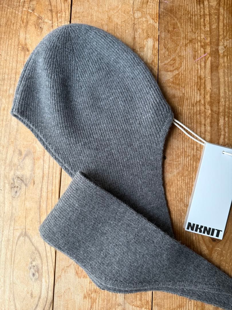 NKNIT マフラーキャップ バラクラバ フード　グレー