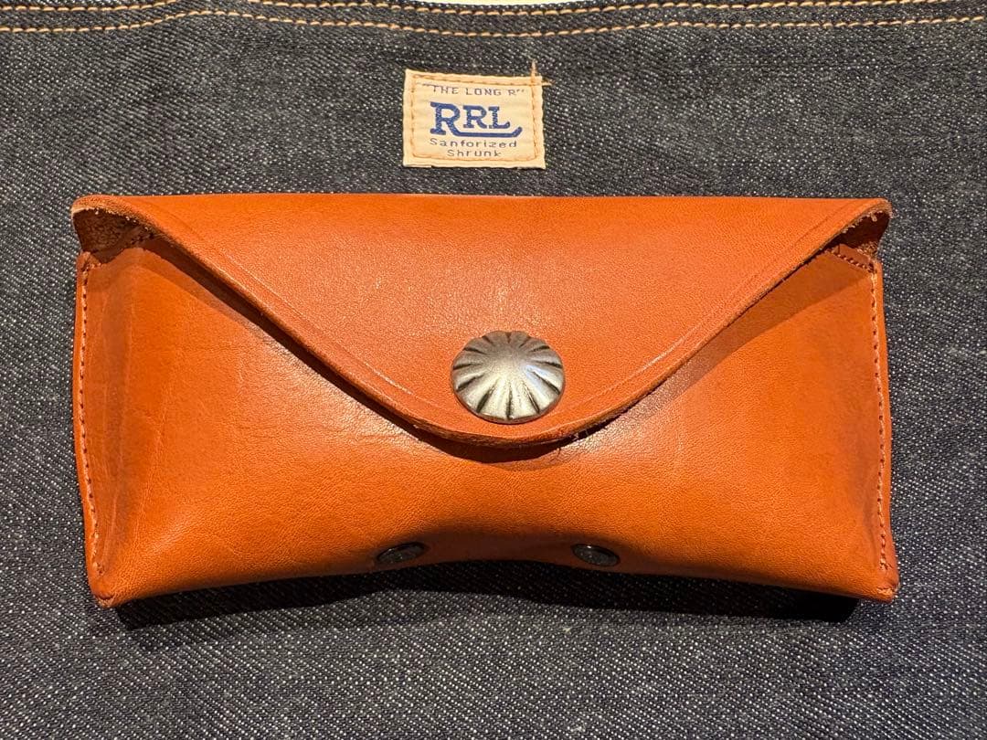 RRLダブルアールエル レザー 革 眼鏡ケース