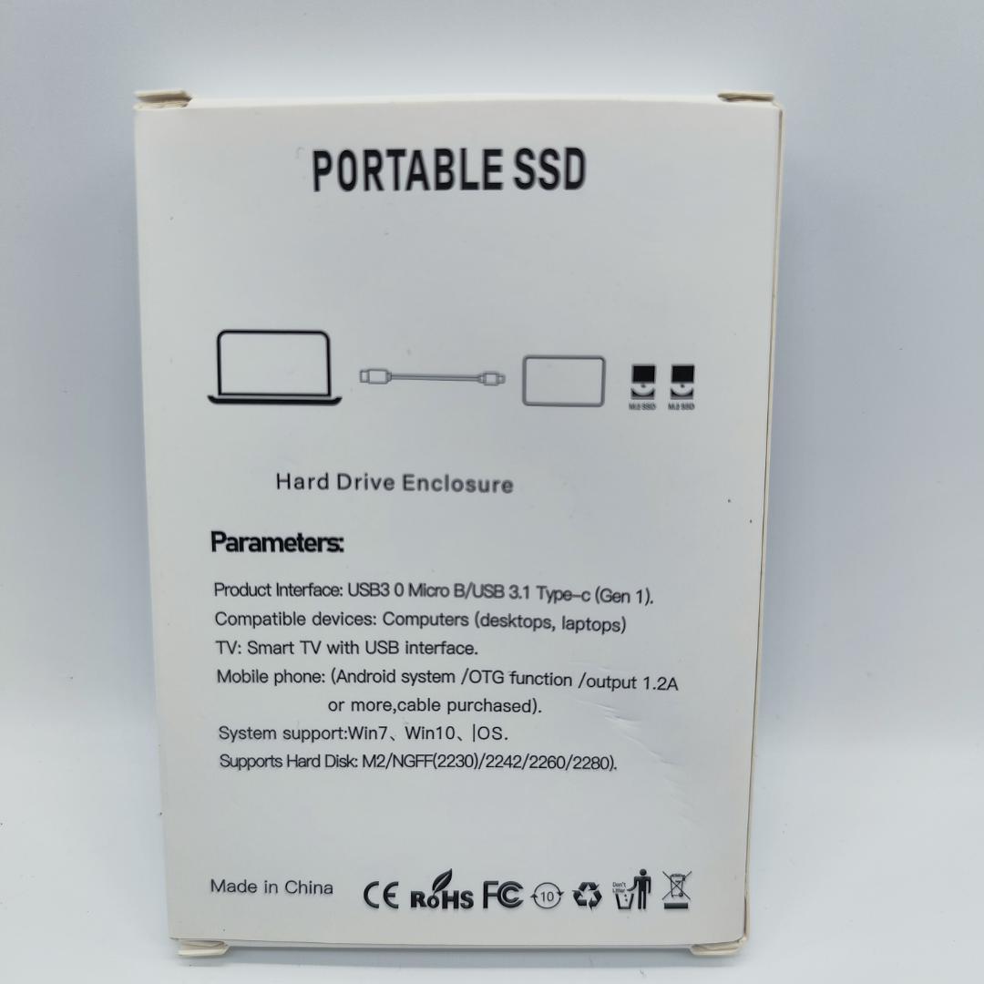 新品 動作確認済み ポータブルSSD 2TB USB 3.1 Type-C
