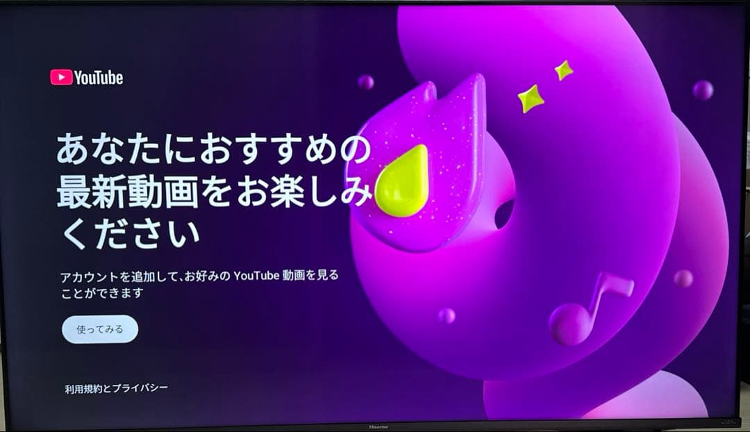 2021年製/50V型/4Kチューナー内蔵/液晶テレビ 50A65G/ネット動画