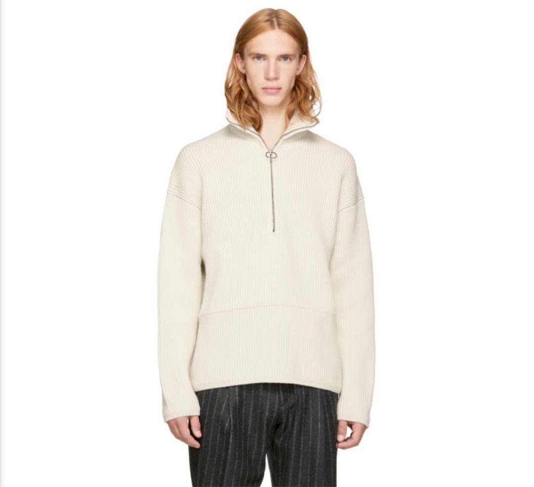 17aw acne studios ハーフジップ ニット　ドライバーズニット