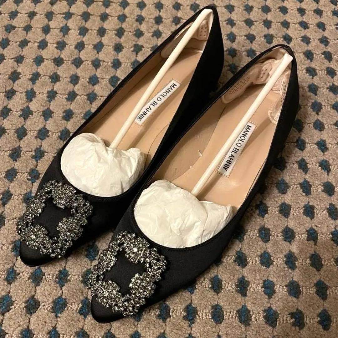 y*u様 【箱・保存袋付き】MANOLO BLAHNIKフラットシューズ36.5