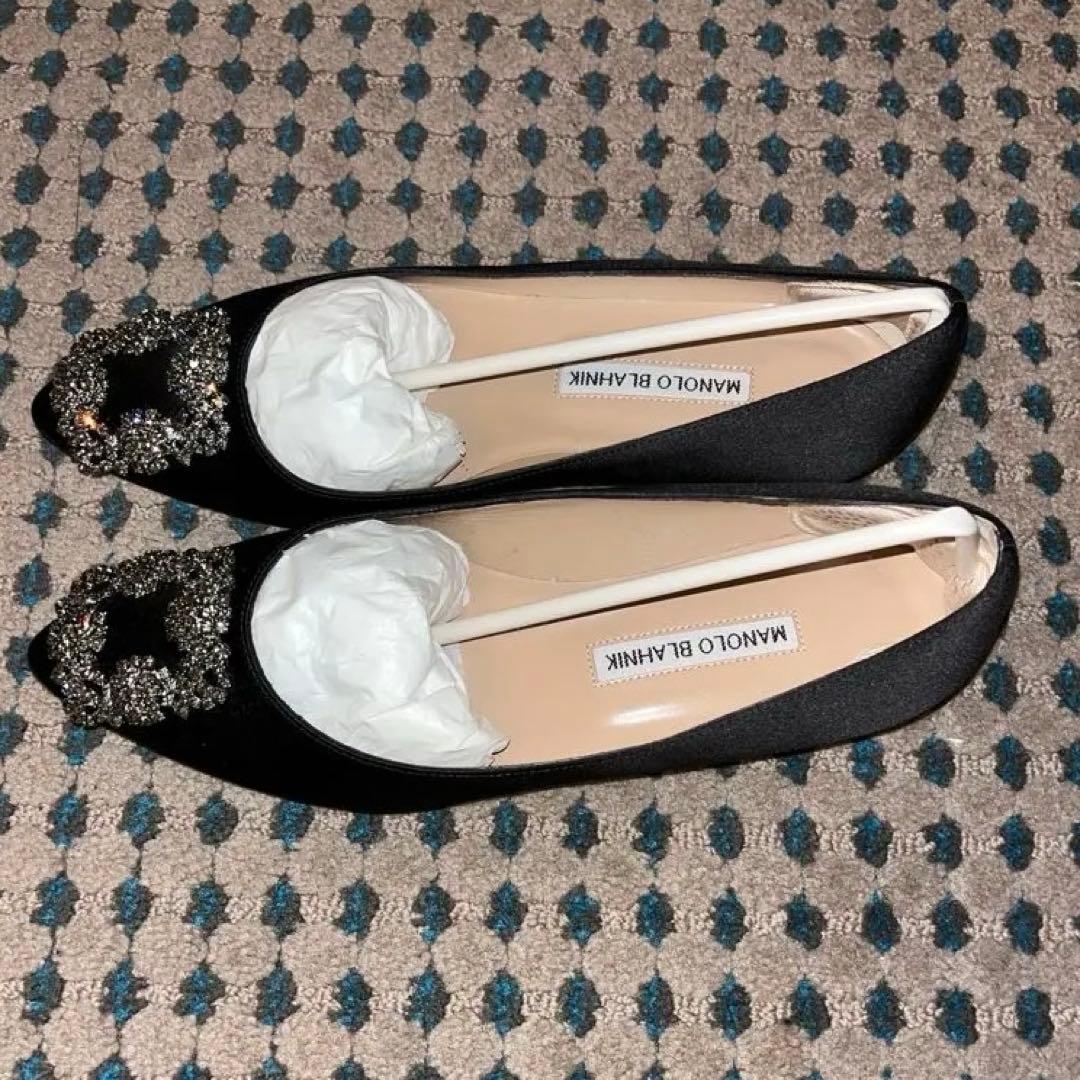 y*u様 【箱・保存袋付き】MANOLO BLAHNIKフラットシューズ36.5