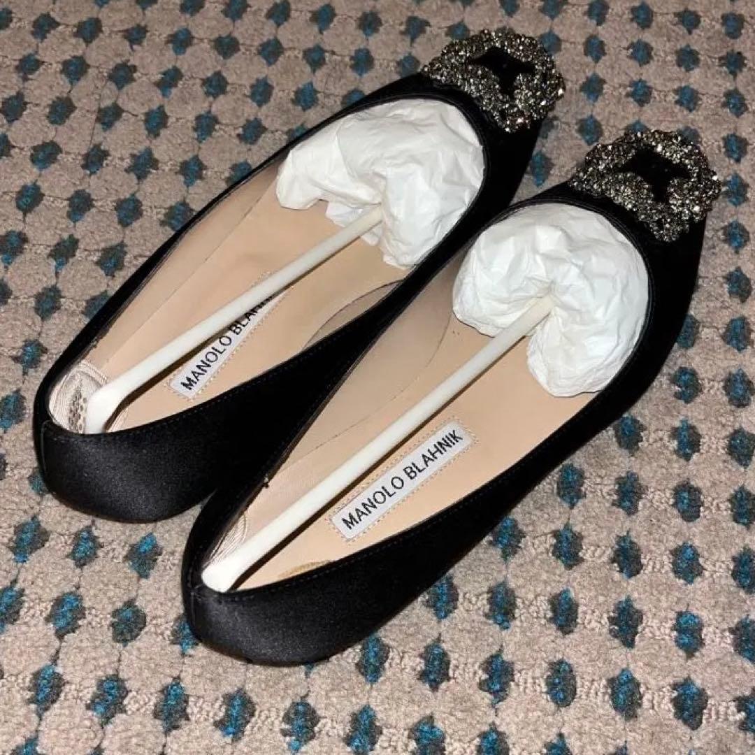 y*u様 【箱・保存袋付き】MANOLO BLAHNIKフラットシューズ36.5