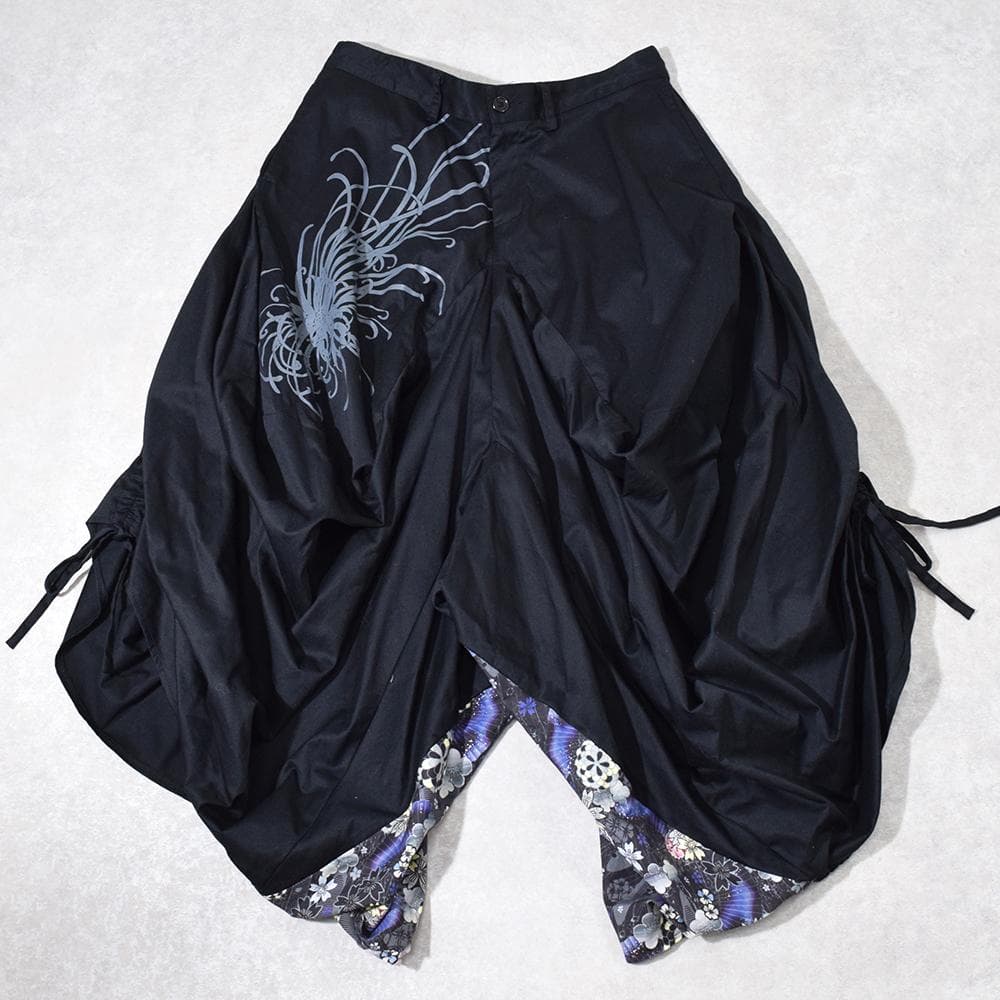 未使用 ゴウク gouk 侍 和柄 モード 袴 変形 サルエル ワイドパンツ