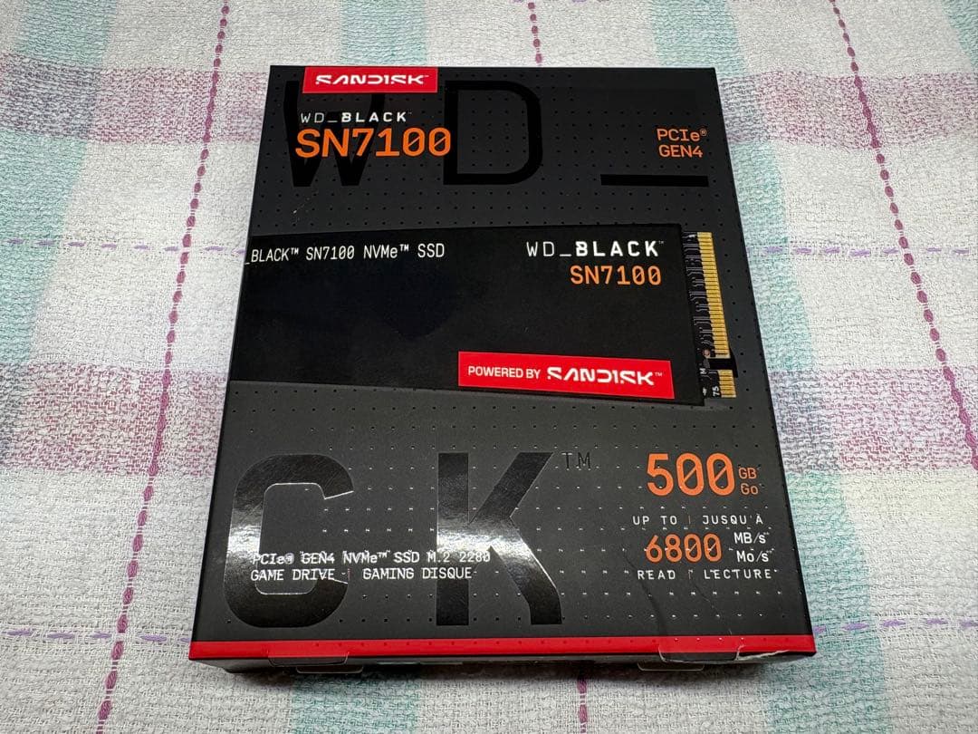 【最新モデル】WD_BLACK SN7100 NVMe SSD 容量：500GB