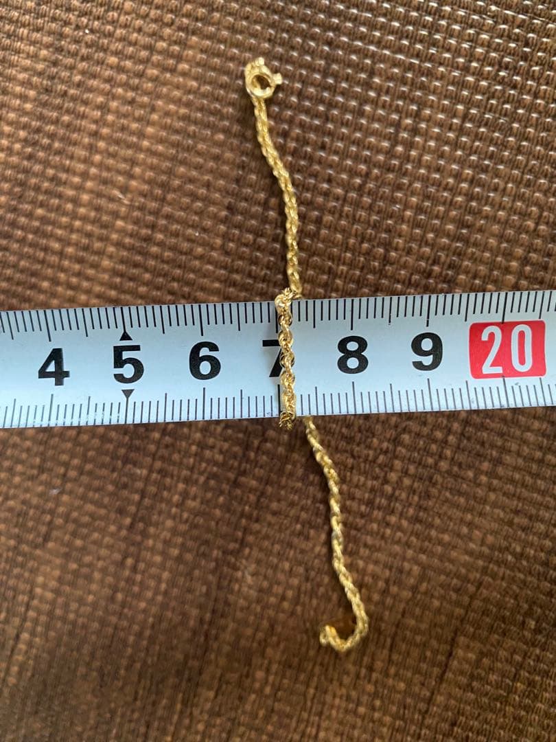 18金ロープチェーンブレスレット