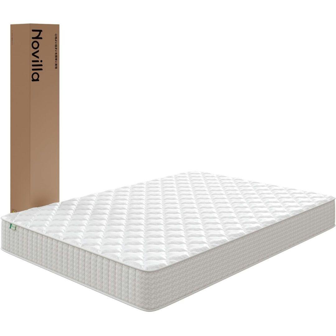 ★新品極厚20cm マットレス クイーン 高反発 コイルマット スプリング 圧縮